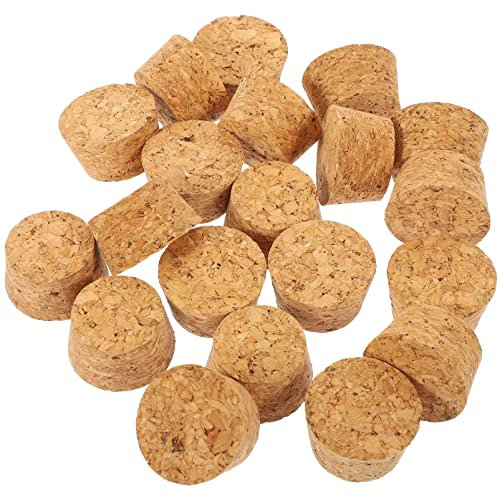 TOPBATHY Bouchons En Liège Coniques Pour Bouteilles En Verre 20 Pièces 1.30 X 1.10 X 0.79 Pouces Bouchons D'Étanchéité Pour Vin Aromathérapie Et Stockage De Boissons