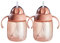 Tommee Tippee Superstar Weighted Straw Cup for Toddlers, 6 Months+, 10oz, Shake and Spill-Proof, Antimicrobial Straw, Pack of 2, Pink
