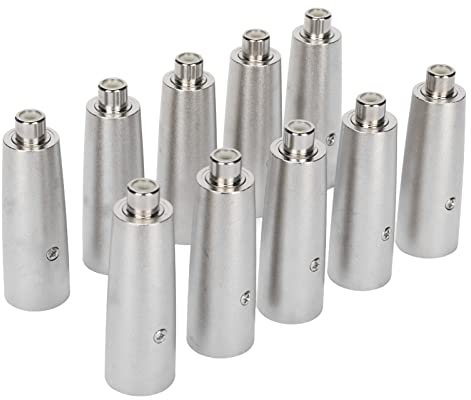 Mikrofonkoppler, Hartschalen-Metall-Rauschunterdrückung Cinch auf XLR-Adapter Mehrzweck-stabiles 10 Stück für Verstärker für Monitorlautsprecher