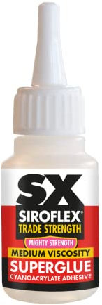 Siroflex SX Trade Strength Superglue, An Ethyl Cyanoacrylate Adhesive Which Has Been Developed For The Bonding of Most Rubbers and Plastics Such As PVCu, Size 20gm, Colour Clear