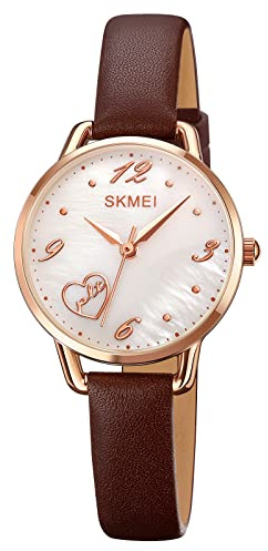 SKMEI Damenuhren Damen Quarzuhr Wasserdicht Armbanduhr Harz Mode Casual Armbanduhr für Mädchen