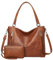 Long Keeper Handtasche Damen Groß - Tote Bag Shopper Damen Leder Umhängetasche Damen Schultertasche Kunstleder Henkeltasche mit Geldbörse 2er-Set