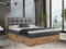 MKS MEBLE Boxspringbett 160x200 mit Bettkasten Holz Holzrahmen, Boxbett 160x200 mit Matratze H4 und Kopfteil - Grau Kunstleder - Albero-1
