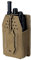 TOPTACPRO Étui Radio Tactique Pochette Radio Molle Universelle pour Talkie-Walkie BaoFeng UV-5R BF-F8HP Pochette de Rangement Réglable pour Chargeur (Coyote Brown)