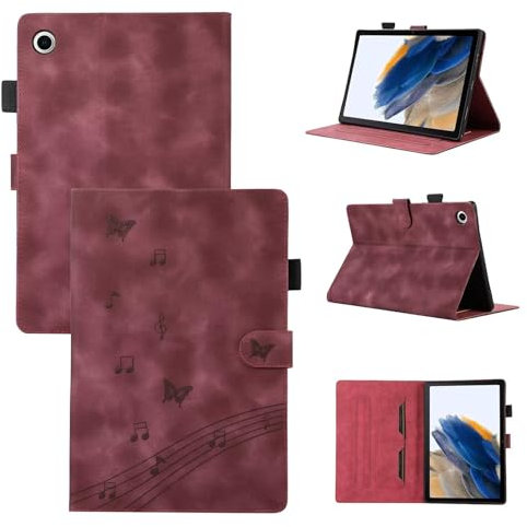 xinyunew Funda Tableta Compatible con Apple iPad Pro 11(2021)/iPad Pro,Suave PU Cuero Carcasa con Flip Case Cover,[Protección Completa] [Ranura Tarjeta][Función Soporte],Rojo