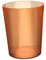 F Fityle Poubelle ronde pour animaux de compagnie, corbeille à rayures verticales, hauteur 26cm, porte-papier pour salle de bain, cuisine, bureau, Orange