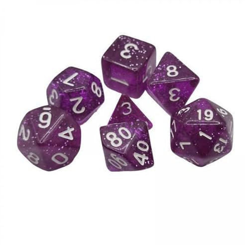 Amagogo 6X 7X Polyeder Würfel Set RPG Spielwürfel D20, D12, D10 (00 90 Und 0 9), D8, D6 Und D4. für Brettspielsammlung Math Teaching Game Entertainment