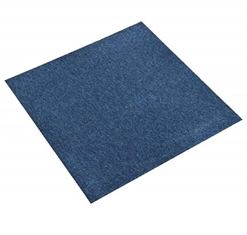 Homgoday 20 Stück Teppichboden Fliesen 5m² 50x50cm Dunkelblau Bodenbelag & Teppich Hardware