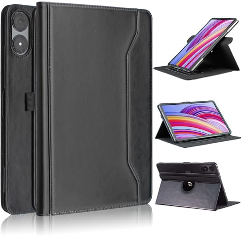 TOPCASE Étui pour tablette Xiaomi Paco Pad/Redmi Pad Pro 12,1 2024, peut pivoter à 360° avec porte-stylo et fonction support Noir