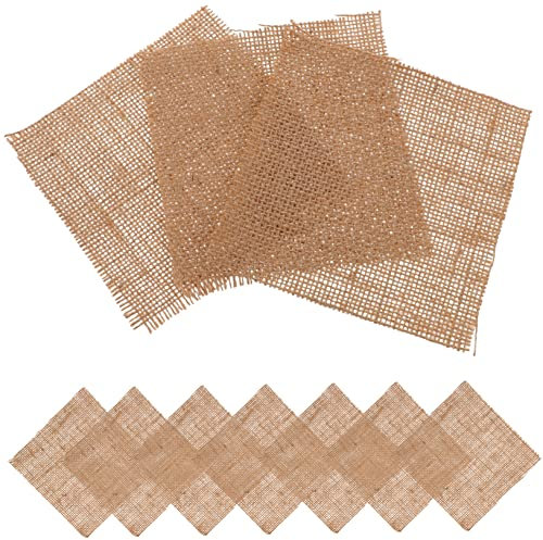 COLLBATH 10 Stück Rustikale Leinen Tassenunterlage Retro Tischuntersetzer Wärmeisolierende Foto-Requisiten