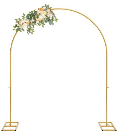 Arche de mariage, support d'arche de mariage, 2,3 x 2,3 m, dessus arrondi, arche de ballons, arche de jardin, arche de fleurs pour l'intérieur et l'extérieur, mariage, fête, jardin, anniversaire de