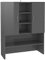 Kangmusi Waschmaschinenschrank Hochglanz-Grau 70,5x25,5x90 cm, kangmusi808394