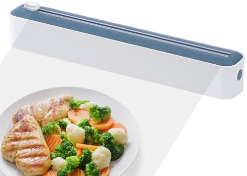 Distributeur Film Alimentaire Magnétique, Coupe-Capsules, Distributeur Papier Aluminium et Film Pratique, Dérouleur Film Alimentaire pour Cuisine,