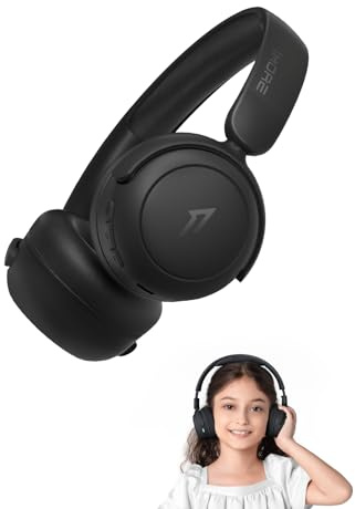 1MORE HQ20 Kids Headphones Wireless, 75/85/90dB Volume Limited, 65H Playtime, Bluetooth 5.3, Built-in Mic, Foldable Over Ear Headphones for Childrens/Tablet/Phone/PC/School/Travel, Black