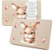 Yabaduu Individuelles Holzbrett für Kinder 23,5x15cm Frühstücksbrettchen Brotzeitbrett personalisiert aus Holz Tier-Motiv als Geschenk Geburtstag Kind RV007 (01 Hase rosa, Ohne Wunschname)