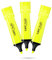 BIC Marking Highlighter Flach Textmarker Marker 3 Stück Kunststoff Textmarker mit fluoreszierender Neongelber Tinte Textmarker Stifte für Glatte Noten Präzise Highlights Ideal für Schule und Büro