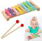 Bunt Xylophon Holz mit Xylophon Schlägel Xylophon Kinder Xylophon Baby Xylophone Baby Xylophone Instrument Musikinstrumente für Kinder Kinderspielzeug Pädagogische Spielzeug Geschenke