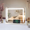 baklon Schminkspiegel mit Beleuchtung,Hollywood Spiegel mit LED Licht Dimmbar Kosmetikspiegel 3 Modi,35 x 25 cm Vanity Spiegel Tischspiegel mit USB 10X Vergrößerung für Schlafzimmer Schminktisch