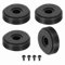 sourcing map 4 Pcs Speaker Isolation Feet,40mmx10mm Plastic Foam Shock Absorption Base Pad Anti Vibration Amplifier Stand Feet Mat for Audio CD HiFi Home Theater Sound System, Black