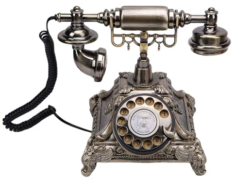 Plyisty Audio Guest Book Phone, Einzigartiges Sprachrekorder -Gerät für Partys und Veranstaltungen, Erfassen und Bewahren Sie Aufrichtige Nachrichten mit Vintage -Stil (Antike Messingfarbe)
