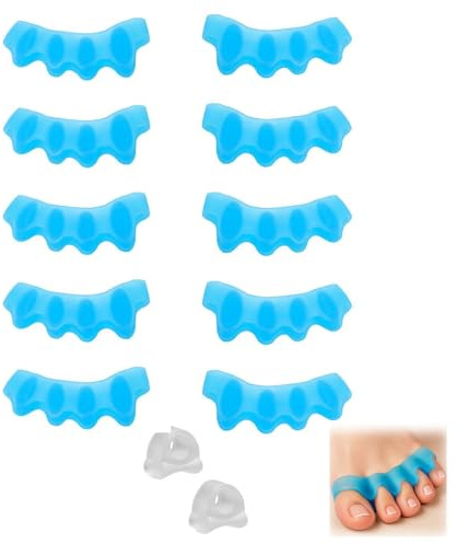 KQDRAVINE 5 Paires de Ecarteur Orteil en Silicone, Separateur Orteil, ÉCarteur Orteil, Espaceurs D'orteils pour les Soins des Pieds Hallux Valgus, Taille Universelle Adaptée aux Hommes et aux Femmes