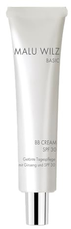 Malu Wilz Basic BB Cream, Getönte Tagespflege mit Ginseng, SPF 30 Sonnenschutz, Seidig Leichtes Finish, Für Alle Hauttypen (mittel)