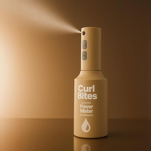 Curl Bites | Automatic Power-Mister - elektrische Sprühflasche mit ultra-feinem, gleichmäßigem Sprühnebel zum Befeuchten & Refreshen von Wellen und Locken (Beige)