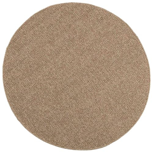 vidaXL Bereichsteppiche Rund Natur Ø 160 cm, Teppiche, Braune Teppiche, Luxus, Elegantes Zuhause, Weicher Bodenbelag, Gemütlicher Teppich für Schlafzimmer, Innenbodenbedeckung