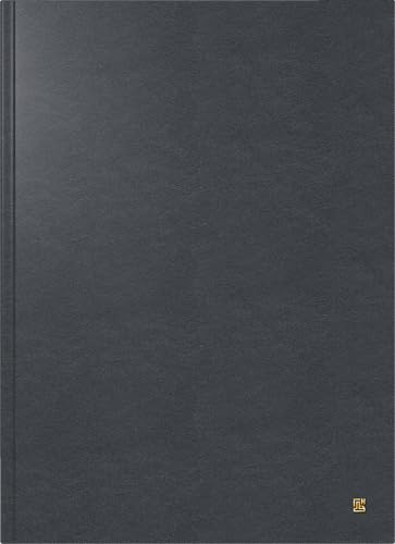 BRUNNEN Buchkalender Mod. 787 2027 | A4, Leder, schwarz