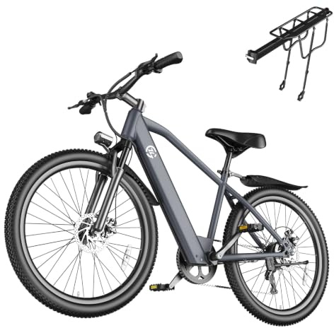 26-Zoll-Elektro-Mountainbike für Erwachsene, E-Bike für den Pendelverkehr mit LCD-Display, 10.4Ah 250W-Motor, 7-Gang-Kettenschaltung, 3 Fahrmodi, zwei mechanische Scheibenbremsen, E-Bike für Männ