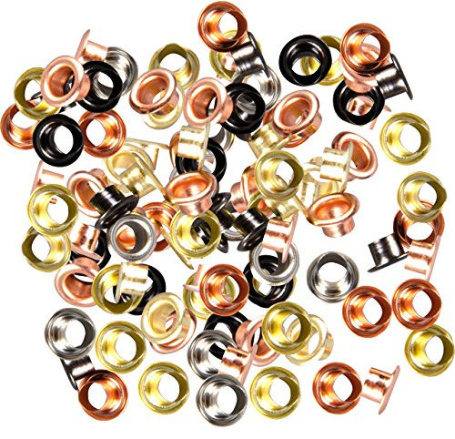 Bunte Ösen (Eyelets) Nieten aus Eisen (vernickelt) für Ösenzange Ø 5 mm 100-tlg,