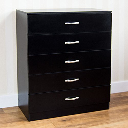 Vida Designs 5 Drawer Chest - Black