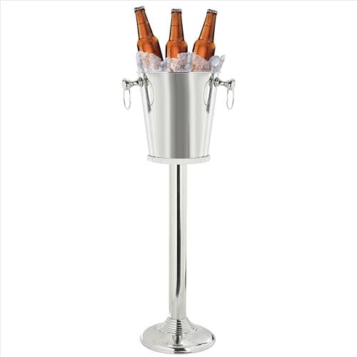 Nagina International Refroidisseur de vin sur Pied en aluminium de première qualité, nickelé | Cave à vin et Cave avec Seau à Glace | Articles de Cuisine et de Bar