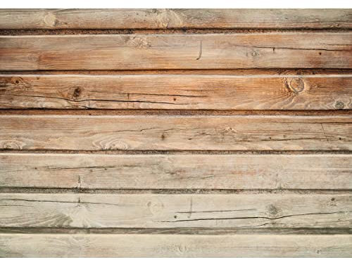 Runa Art Fototapete Holzwand Modern Vlies Wohnzimmer Schlafzimmer - Made in Germany - Braun 9306010a