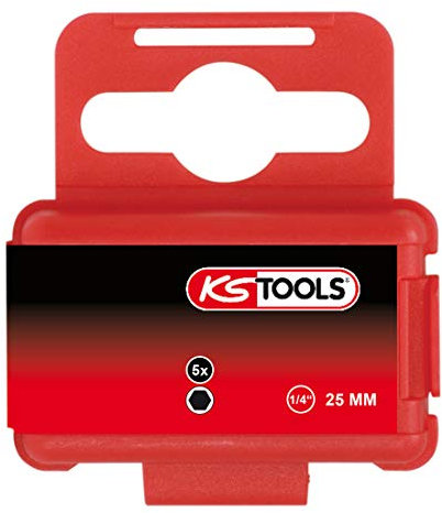 KS TOOLS 1/4 TORSIONpower Bit Innen6kant, 25mm, 4mm, 5er Pack