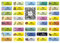 Sunnywall® für Kleidung Namensaufkleber Aufbügel-Etiketten Aufkleber Sticker 3,8x1,4cm | 37 Stück für Kinder Schule und Kindergarten (MIXBOGEN)
