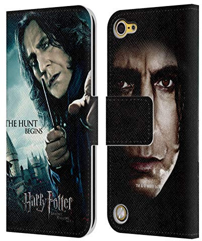 Head Case Designs Offizielle Harry Potter Severus Snape Deathly Hallows VII Leder Brieftaschen Handyhülle Hülle Huelle kompatibel mit Apple iPod Touch 5G 5th Gen