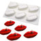 Uenmay Chocolate molds Silicone molds for Baking moldes de silicona para reposteria Ghost Mold Silicone molds Silicone molds Silicone molds Candle Moulds 6 Hole Lip Shape, White