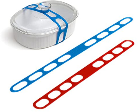 Lid Latch Der wiederverwendbare Universal-Deckelsicherungsgurt für Töpfe, Pfannen und vieles mehr Machen Sie es einfach, Ihre Lieblingsgerichte mit einem einfachen Gurt zu transportieren. (XL Ocean)