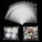 BHGT 200 Stück Tütchen Cellophantüten Selbstklebend Plastiktüten Klein Flachbeutel Geschenktüten für Süßigkeiten Plätzchen Gebäck Schoolade (Weiß (14x14cm))