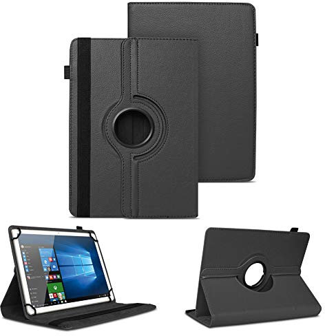 NAUC Tablet Schutzhülle kompatibel mit Telekom T Tablet 10,4 Zoll Hülle 360 Grad Drehbar Tasche für Tablets ultradünne Kunstleder Tablethülle Standfunktion 360° Drehbar Tablet Case, Farben:Schwarz