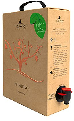 Vino rosso Bag In Box Primitivo Biologico 3 Litri