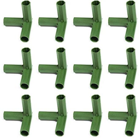 MSUIINT 11mm Plastic Greenhouse Frame Connectors Plant Stakes Fencing Pipe Joint for Flower Stands and Greenhouse Frames Construction