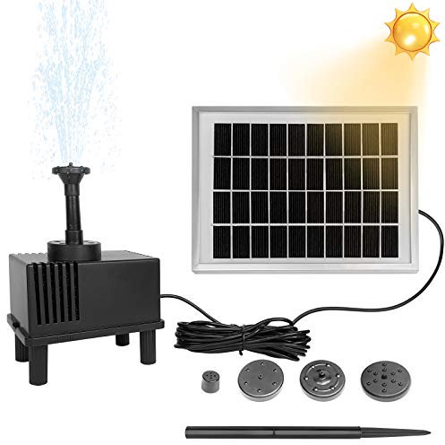 NAIZY Teichpumpe Solar Springbrunnen 2W Solarpumpe mit Mehrere Modusoptionen Solarbrunnen Gartenbrunnen Brunnen Garten Außen für Garten Deko Gartenteich, Eckig