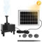 NAIZY Teichpumpe Solar Springbrunnen 2W Solarpumpe mit Mehrere Modusoptionen Solarbrunnen Gartenbrunnen Brunnen Garten Außen für Garten Deko Gartenteich, Eckig