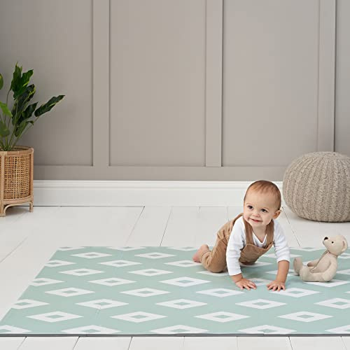Tutti Bambini Foam Puzzle Playmat 24 Tiles with Storage Bag - Mint | Cushioned 24-piece foam playmat with storage bag, easy-clean surface and stylish design for safe everyday play - 175x120cm