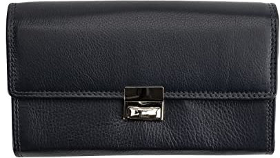 Josephine Osthoff Kellner Geldbörse Kellnerportemonaie Kellnerbörse Taxi Geldbörse Bedienungsgeldbeutel echt Leder mit RFID Schutz (909), Farbe:Marine