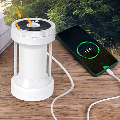 Seutgjie Luz Camping LED Recargable Solar Power Bank 1000 Lumen 4 Modos de Luz Tipo C Magnético con Luz Roja y Linterna