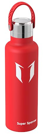 Super Sparrow Botella Agua Acero Inoxidable 18/10 - Botella Termica Ultraligera - 500ml - Termo Sin BPA, Botella Agua Niños, para Deporte, Viaje, Escuela, Exterior, Oficina, Hogar