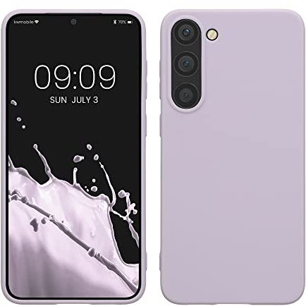 kwmobile Hülle für Samsung Galaxy S23 Plus TPU Case - Handyhülle unterstützt kabelloses Laden, Flexible Schutzhülle, gummiertes Cover in Lavendel